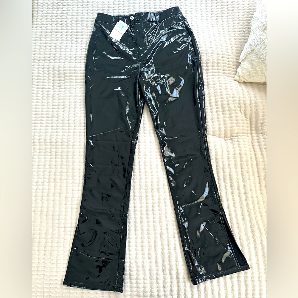 By Egreis faux leather pants. Black.